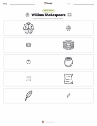 Podgląd drukowalnego arkusza ćwiczeń William Shakespeare