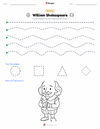 William Shakespeare printable worksheet preview