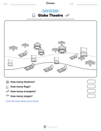 Globe Theatre printable worksheet preview