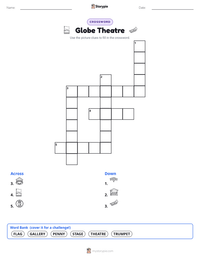 Globe Theatre printable worksheet preview