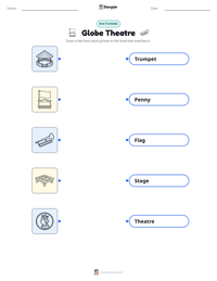 Globe Theatre printable worksheet preview