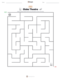Globe Theatre printable worksheet preview
