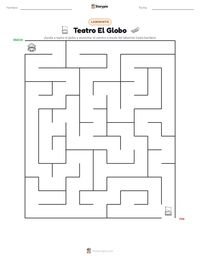 Vista previa de la hoja de trabajo imprimible de Teatro El Globo
