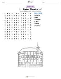 Globe Theatre printable worksheet preview