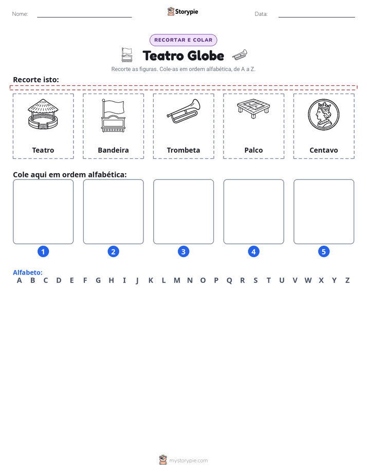 Recortar & Colar Alfabeto