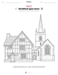 Stratford-upon-Avon druckbare Arbeitsblatt Vorschau