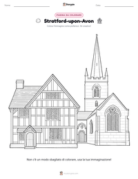 Anteprima della scheda stampabile di Stratford-upon-Avon