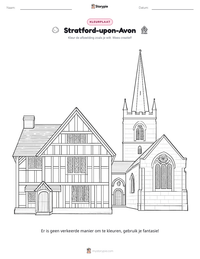 Stratford-upon-Avon afdrukbare werkblad voorbeeld