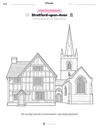 Podgląd drukowalnego arkusza ćwiczeń Stratford-upon-Avon