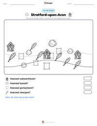 Stratford-upon-Avon afdrukbare werkblad voorbeeld