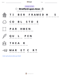 Stratford-upon-Avon printable worksheet preview