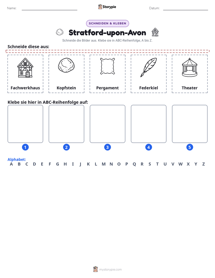 Schneiden & Einfügen Alphabet