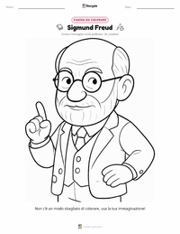 Pagina da colorare di Sigmund Freud per bambini
