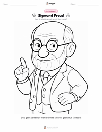 Sigmund Freud kleurplaat voor kinderen