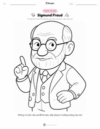 Trang tô màu Sigmund Freud cho trẻ em