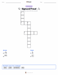Sigmund Freud printable worksheet preview