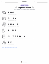 Sigmund Freud printable worksheet preview