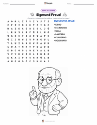 Vista previa de la hoja de trabajo imprimible de Sigmund Freud