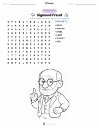 Sigmund Freud afdrukbare werkblad voorbeeld
