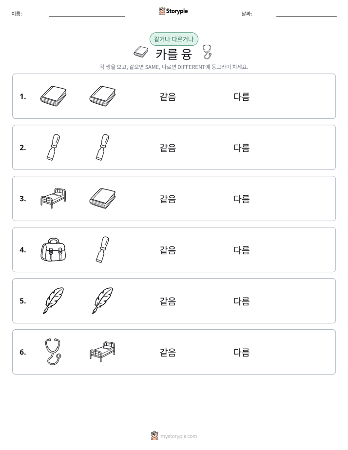 같은 것 또는 다른 것
