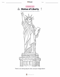 Statue of Liberty printable worksheet preview