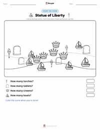 Statue of Liberty printable worksheet preview