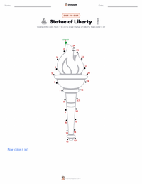 Statue of Liberty printable worksheet preview
