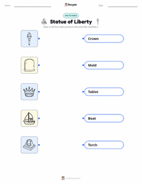 Statue of Liberty printable worksheet for kids