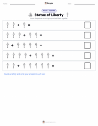 Statue of Liberty printable worksheet preview