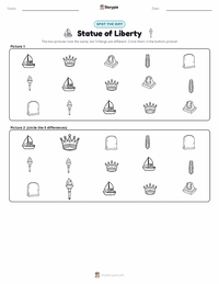 Statue of Liberty printable worksheet preview
