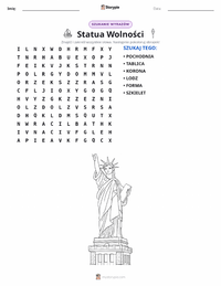 Podgląd drukowalnego arkusza ćwiczeń Statua Wolności