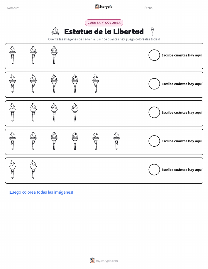 Contar y Colorear
