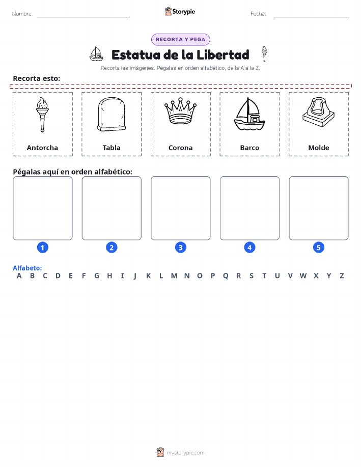 Cortar y Pegar el Alfabeto