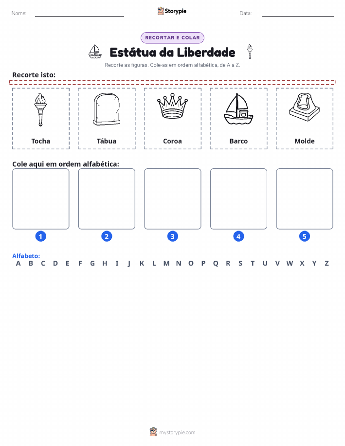 Recortar & Colar Alfabeto