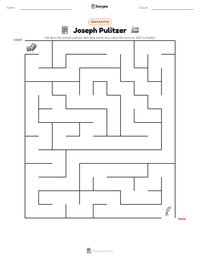 Joseph Pulitzer druckbare Arbeitsblatt Vorschau