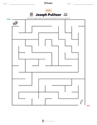 Joseph Pulitzer printable worksheet preview