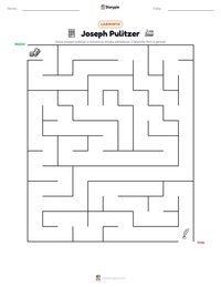 Anteprima della scheda stampabile di Joseph Pulitzer