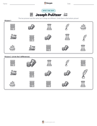Joseph Pulitzer printable worksheet preview