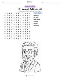 Aperçu de la feuille de travail imprimable Joseph Pulitzer