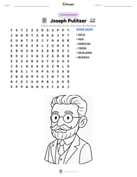 Joseph Pulitzer afdrukbare werkblad voorbeeld