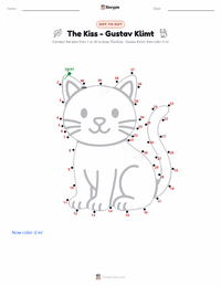 The Kiss - Gustav Klimt printable worksheet preview