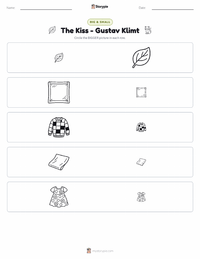 The Kiss - Gustav Klimt printable worksheet preview