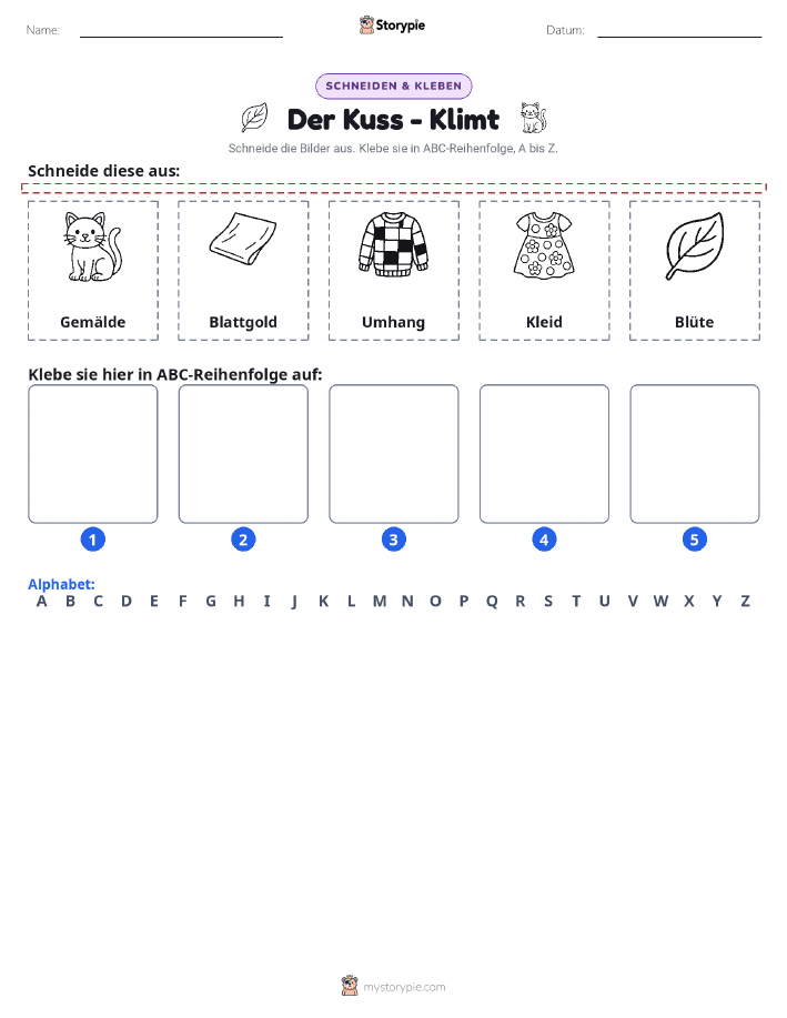 Schneiden & Einfügen Alphabet