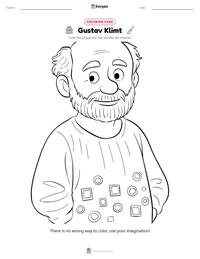 Gustav Klimt printable worksheet preview
