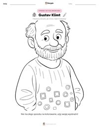 Podgląd drukowalnego arkusza ćwiczeń Gustav Klimt