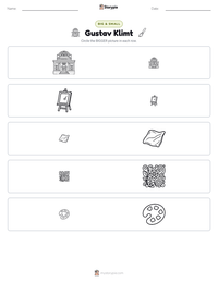 Gustav Klimt printable worksheet preview