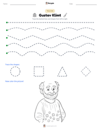 Gustav Klimt printable worksheet preview
