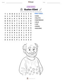 Gustav Klimt printable worksheet preview