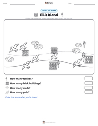 Ellis Island printable worksheet preview