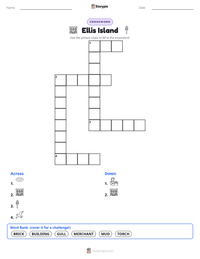 Ellis Island printable worksheet preview